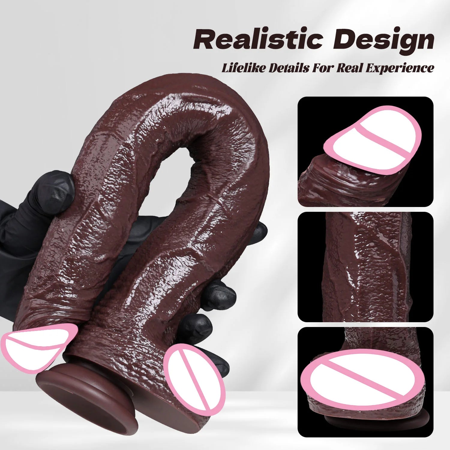 Realistic XXL Black Dildo – Deep Anal & Fullness Stimulation 🔥