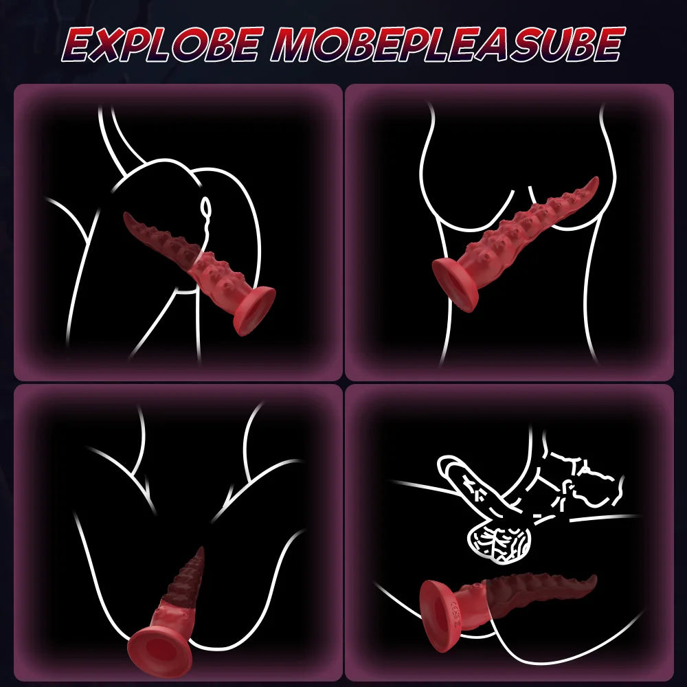 Anal & Vaginal Vibrator - wriggle Stimulation Dildo Masturbation -