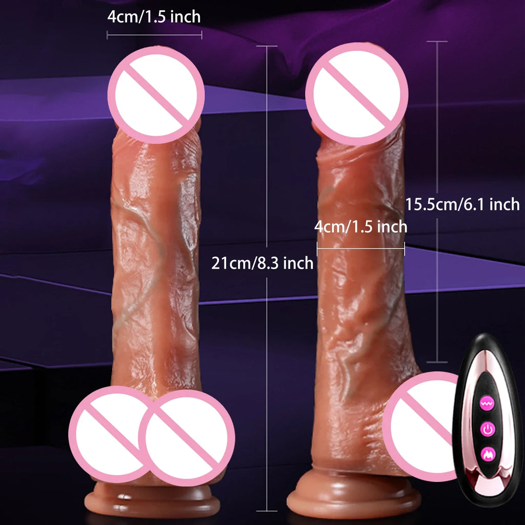 Realistic Dildos Sex Toys Telescopic Heating For Women