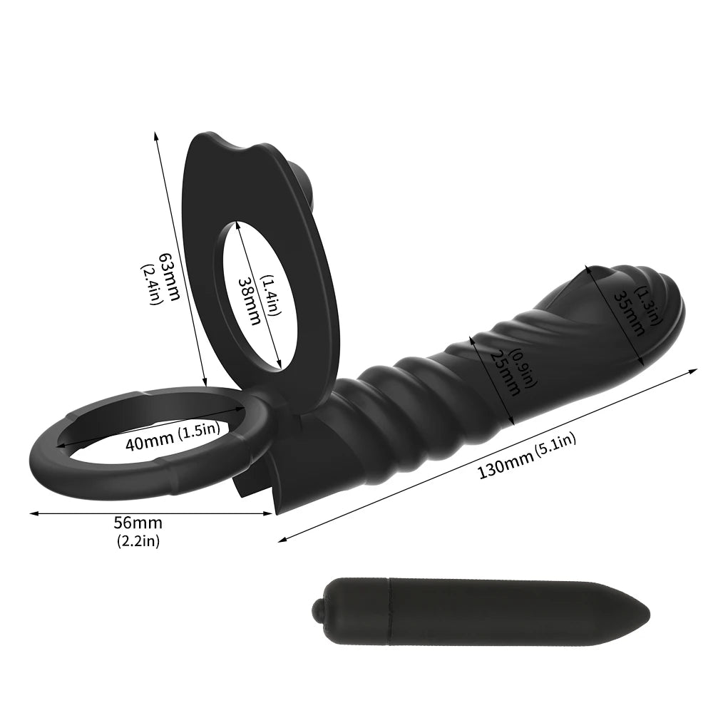 Strap On Anal Plug Vibrator Dick Dildo Sex Toys