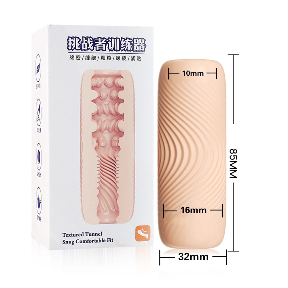 Portable TPE Male Masturbator  Penis Trainer Adult Sex Toy for Men Masturbation Cup