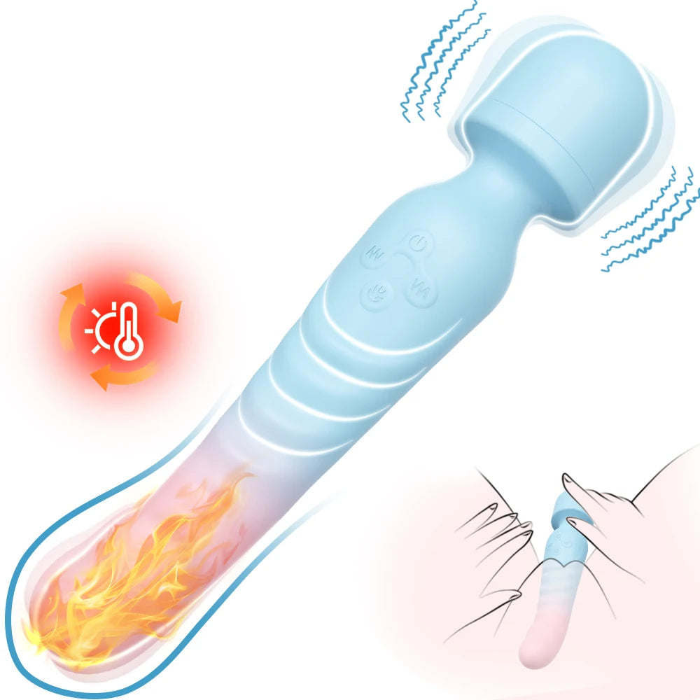 Heated Wand Vibrator – Clit, Nipple & Vagina Massager