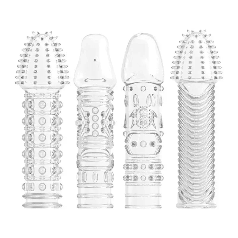 Penis Extend Sleeve Reusable Condoms Delay Ejaculation 15cm