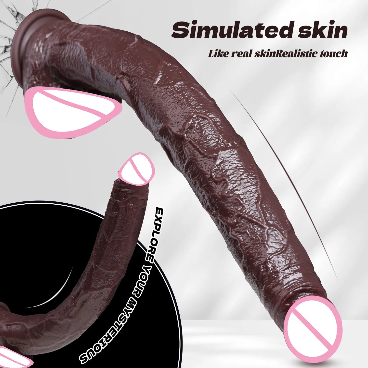 Realistic XXL Black Dildo – Deep Anal & Fullness Stimulation 🔥