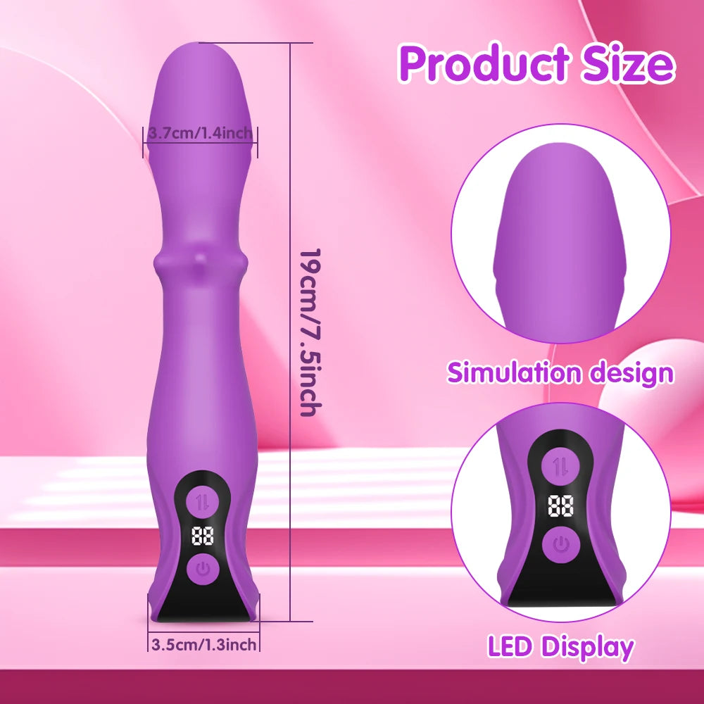 3-in-1 Telescopic Swing Vibrator – Thrusting Beads & G-Spot Pleasure