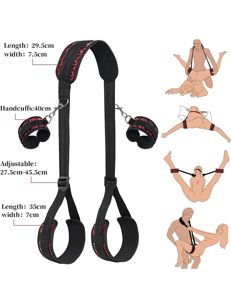 BDSM Sex Handcuffs Restraints Open Leg Ankle Cuffs SM Bondage