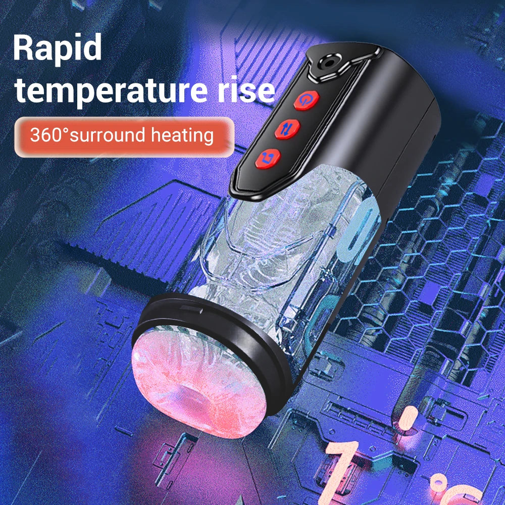 Male Masturbation Toy – Heated, Telescopic & Multi-Mode Pleasure