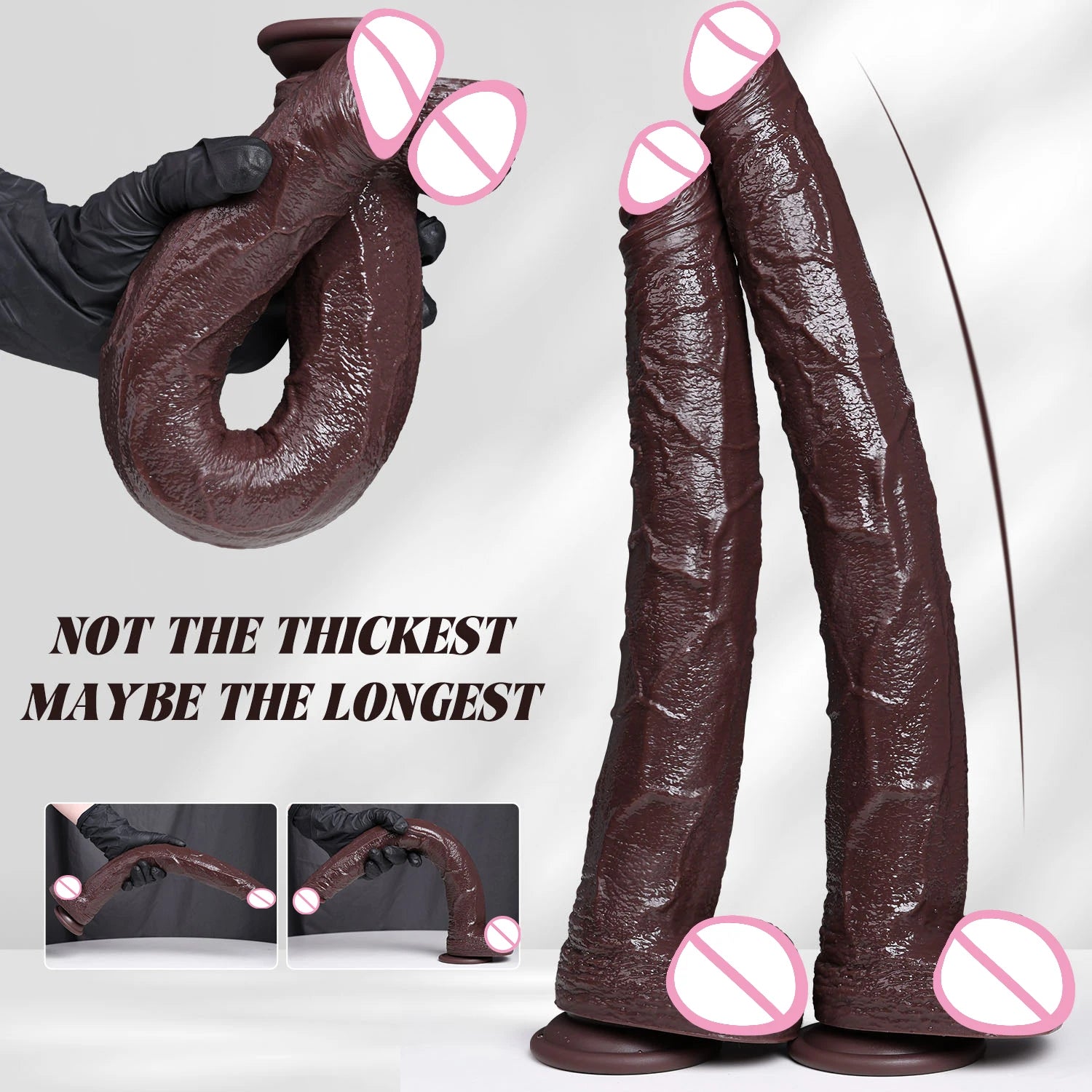 Realistic XXL Black Dildo – Deep Anal & Fullness Stimulation 🔥