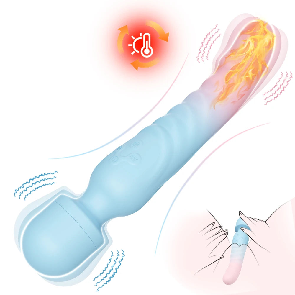 Heated Wand Vibrator – Clit, Nipple & Vagina Massager