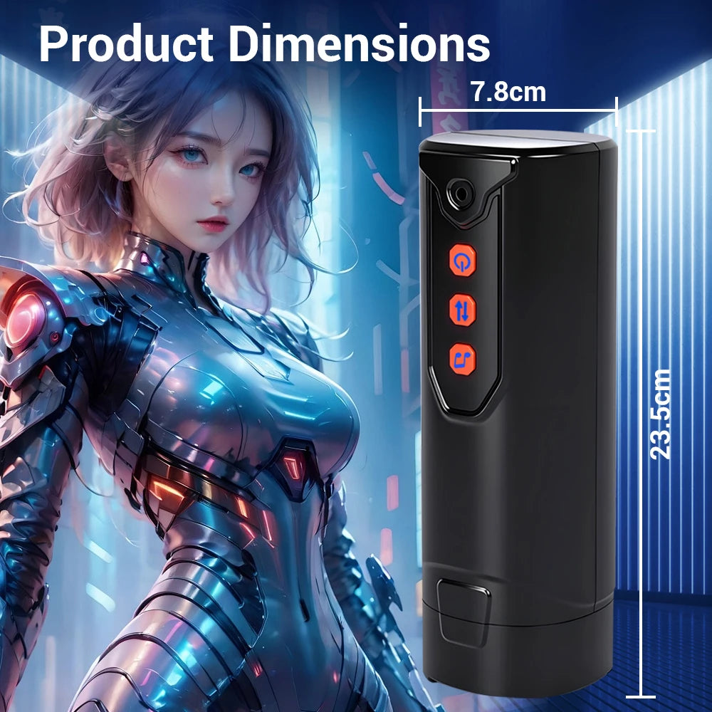 Male Masturbation Toy – Heated, Telescopic & Multi-Mode Pleasure