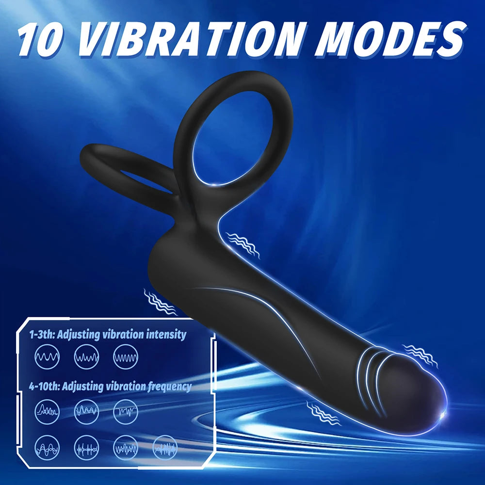 Strap On Anal Plug Vibrator Dick Dildo Sex Toys