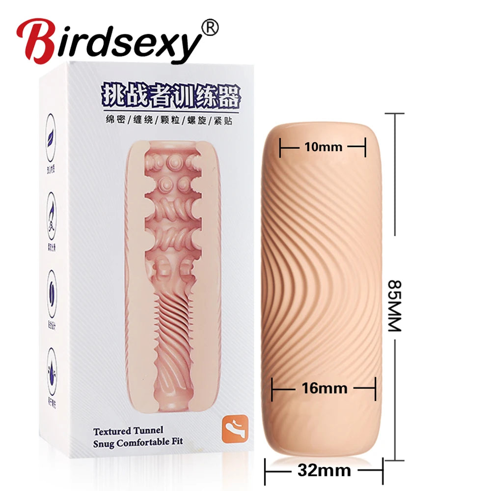 Portable TPE Male Masturbator  Penis Trainer Adult Sex Toy for Men Masturbation Cup