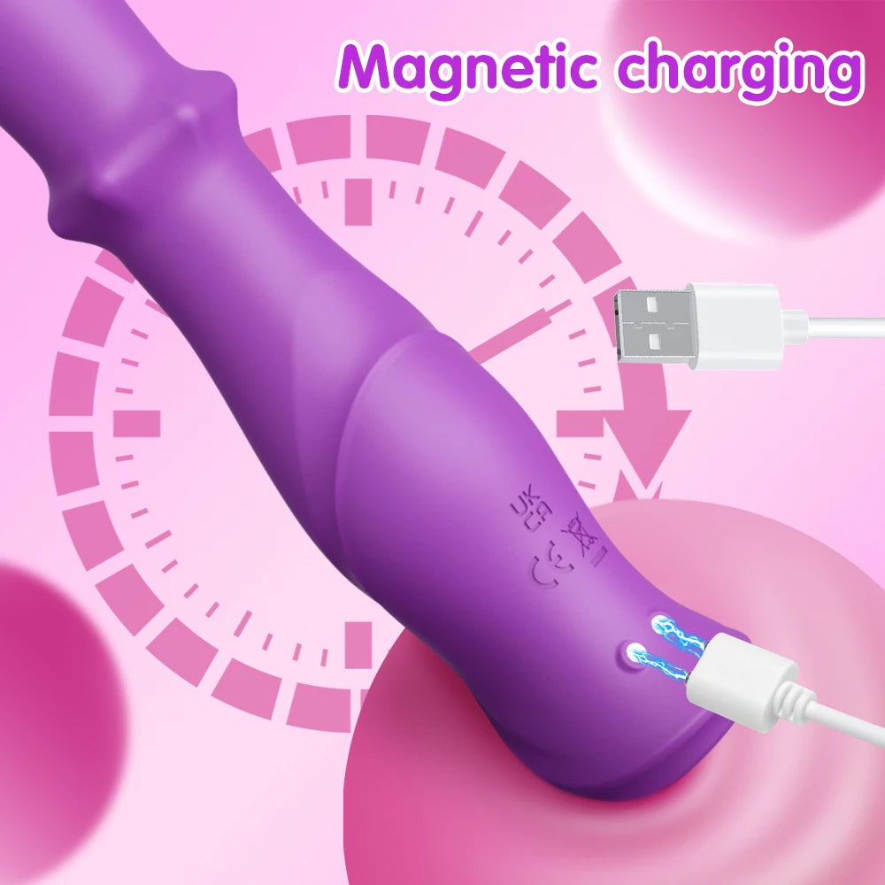 3-in-1 Telescopic Swing Vibrator – Thrusting Beads & G-Spot Pleasure