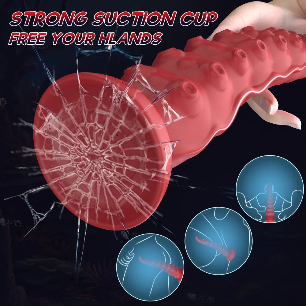 Anal & Vaginal Vibrator - wriggle Stimulation Dildo Masturbation -