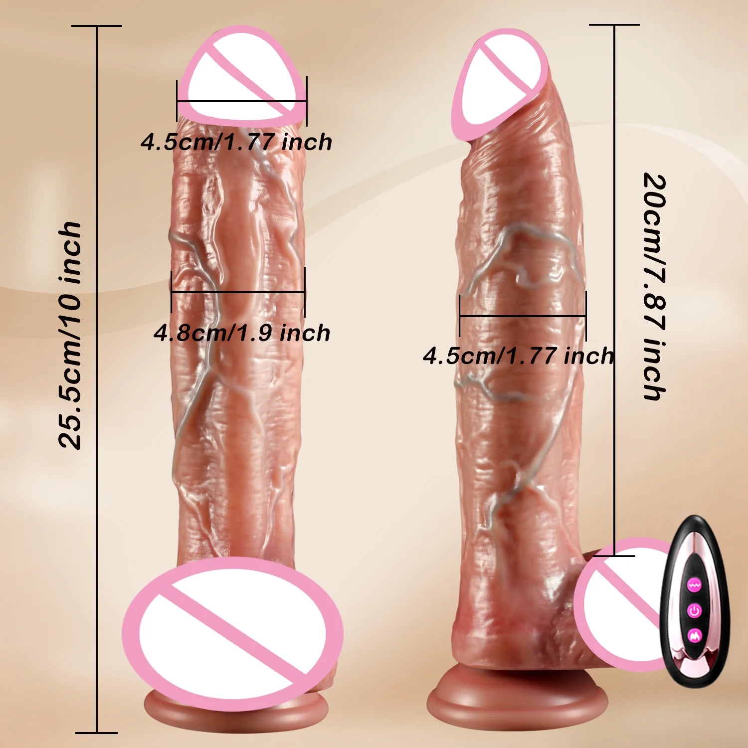 Realistic Dildos Sex Toys Telescopic Heating For Women