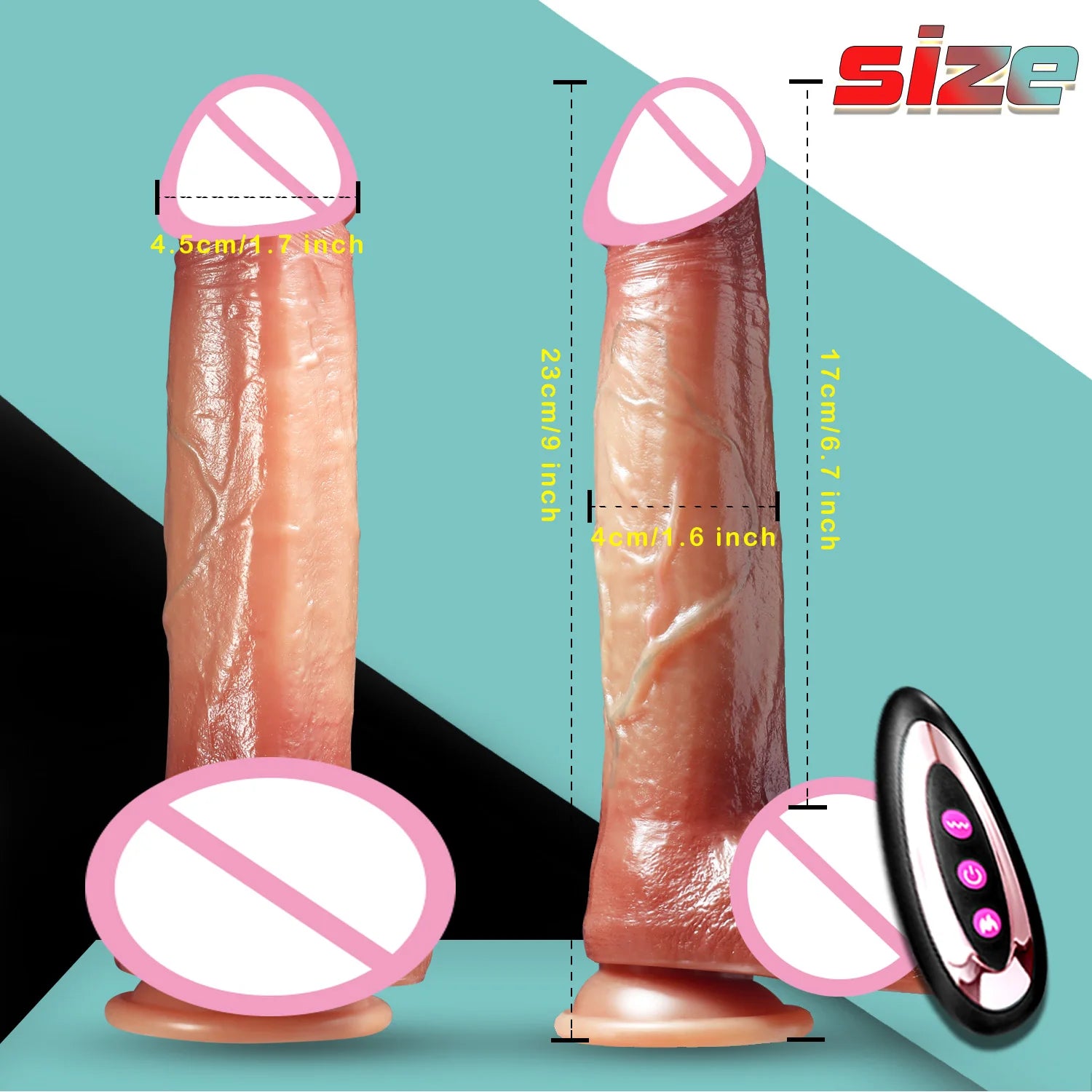 Realistic Dildos Sex Toys Telescopic Heating For Women