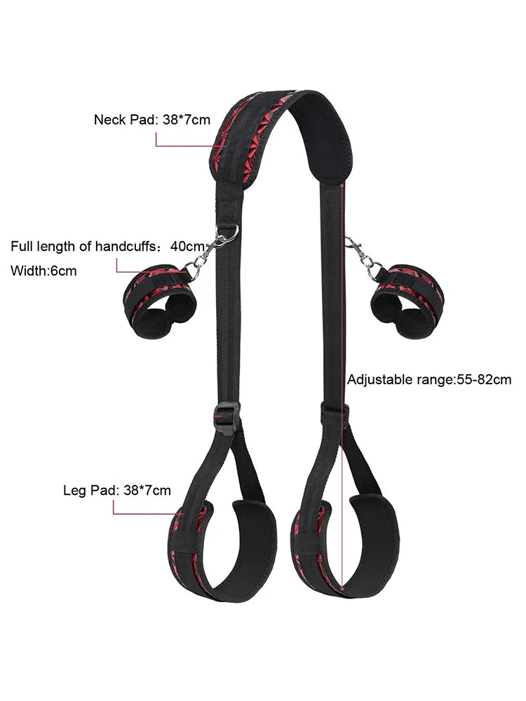 BDSM Sex Handcuffs Restraints Open Leg Ankle Cuffs SM Bondage